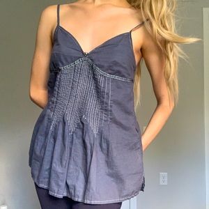 Miss Me y2k Grey Spaghetti Strap Camisole Top Women’s Size S Adjustable Straps